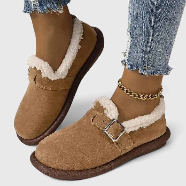 Valentynah | Zapatillas de Invierno con Forro de Peluche y Hebilla